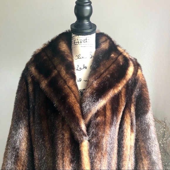 Terry Lewis Faux Fur Luxurious Brown Coat Winter - Picture 16 of 16